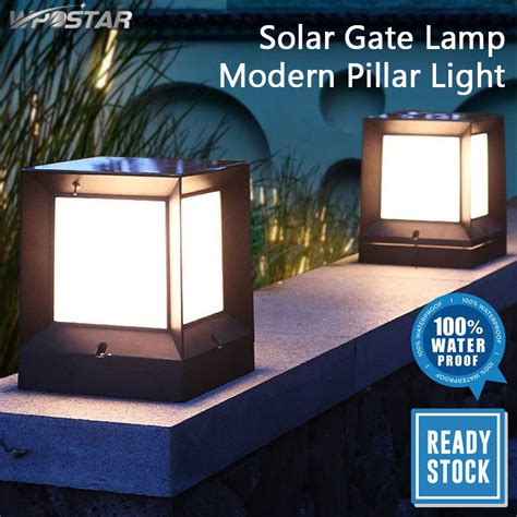 gate lamp outdoor|Solar Gate Lamp Pillar Light Outdoor Lighting Waterproof LED .